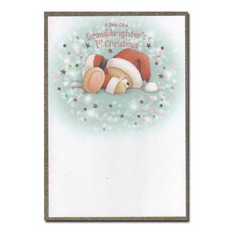 Granddaughters First Christmas Forever Friends Card
